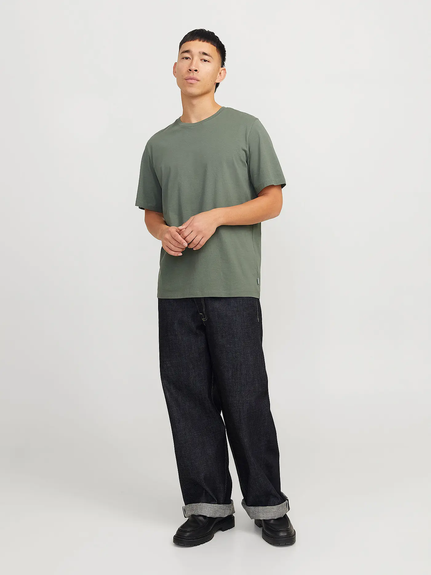 JACK & JONES | T-Shirt Slim Fit "JJEORGANIC" | olive